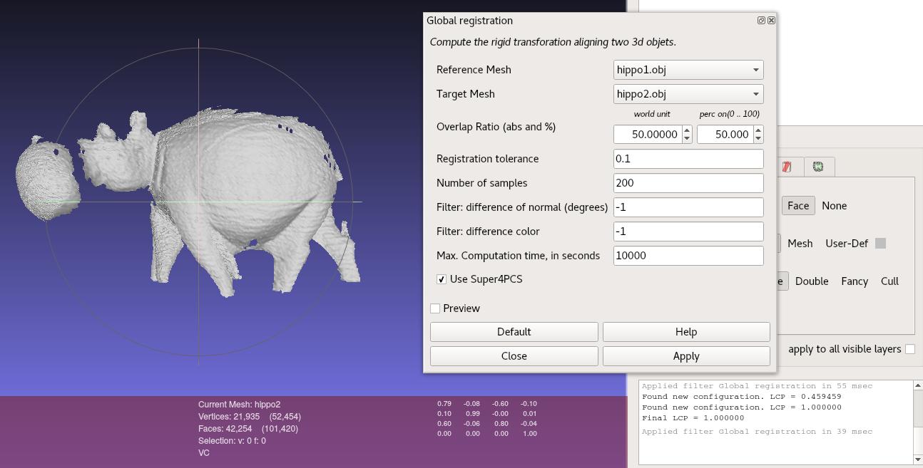 meshlab align point clouds